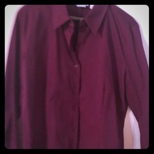Burgundy Worthington blouse
